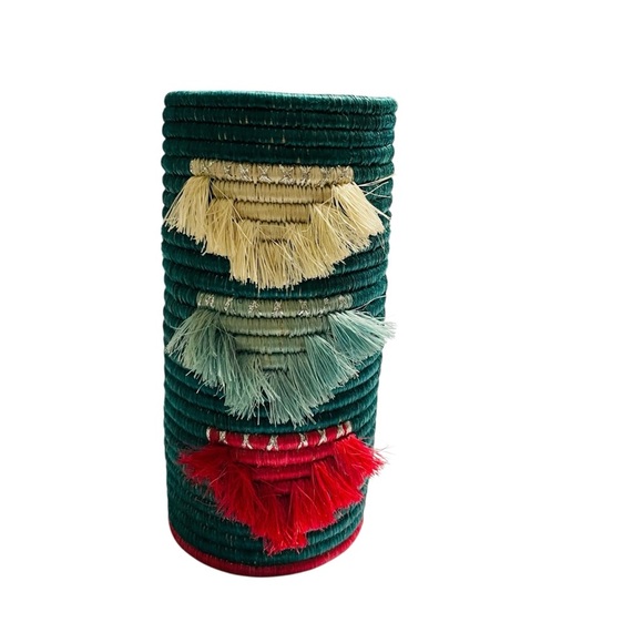 Handmade Woven Wine Bottle Holder from Rwanda or Vase - Picture 3 of 12